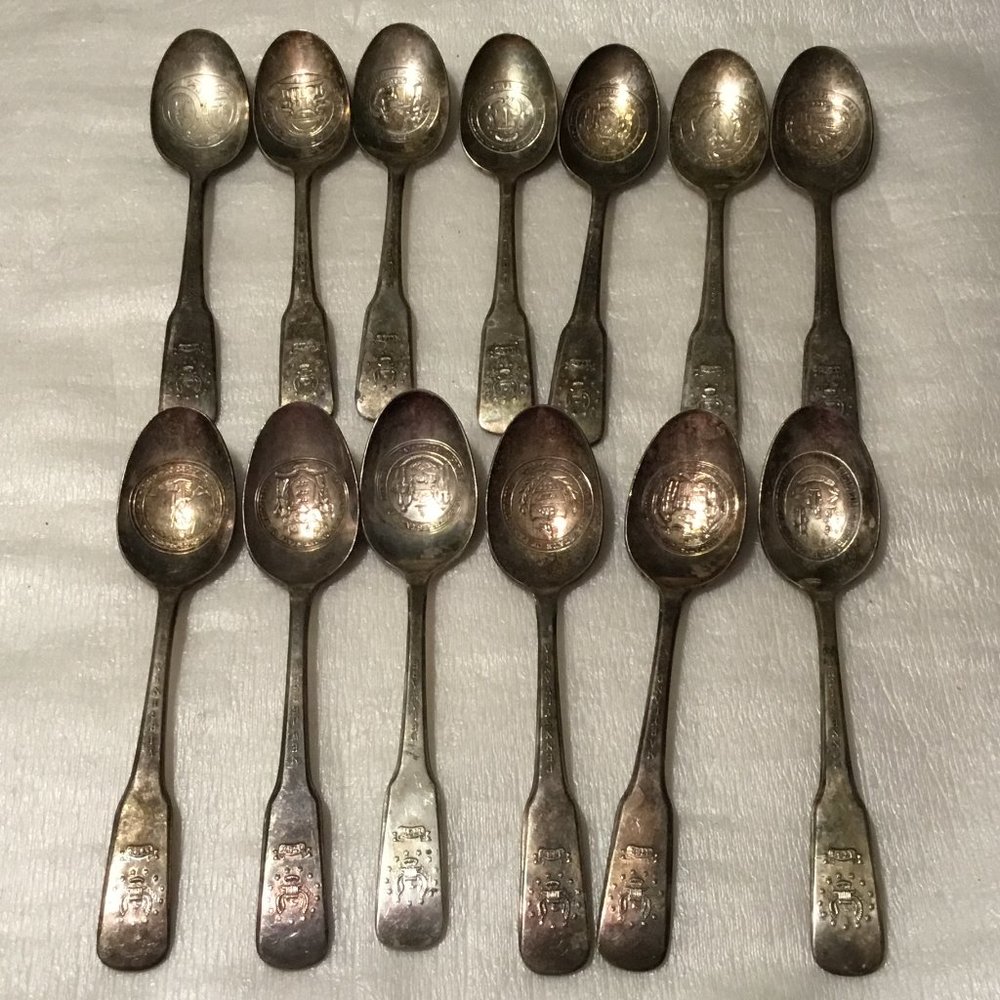 Lot of 13 International Silver Bicentennial US States Souvenir Spoons - Picture 16 of 16